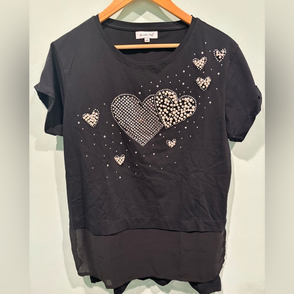 Bluoltre NWOT beaded tshirt